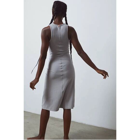 Lunya Restore fitted Pullover Midi Tank dress ambient heather Gray Sz L - Picture 4 of 15